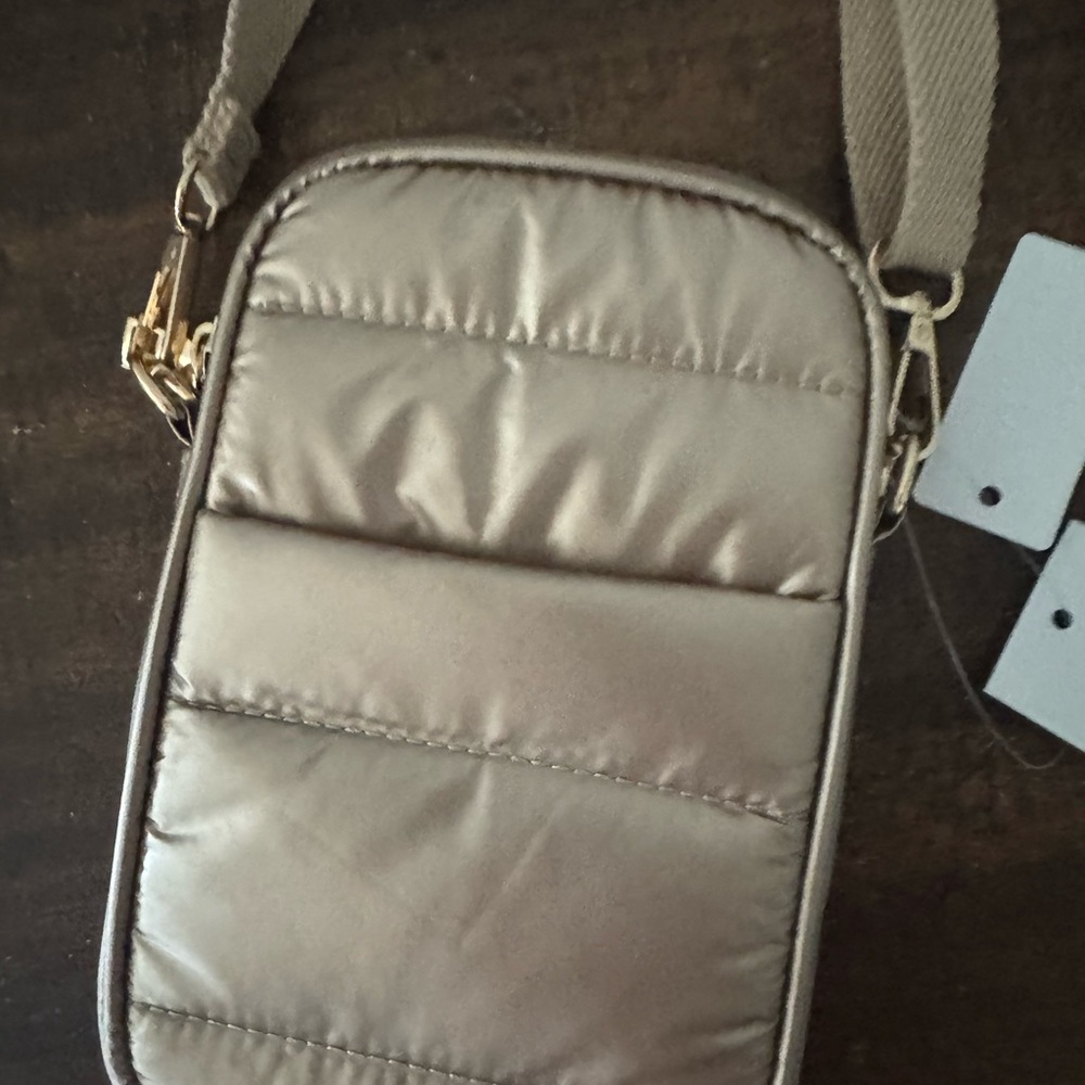 Gold Quilted Crossbody Bag